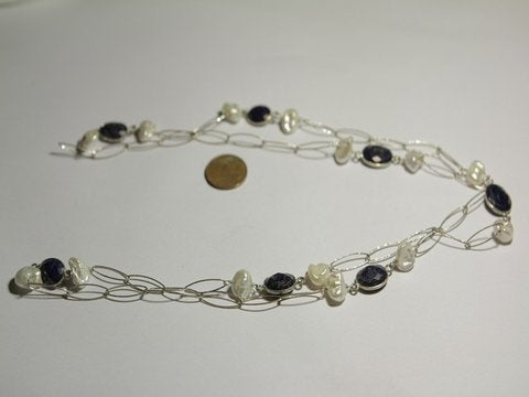 freeitalianjewels - Silberkette mit Halbedelsteinen - ilmondodiwit - Halskette