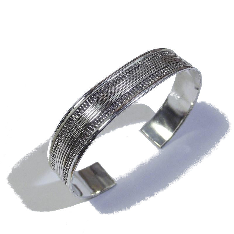 Silbernes Herrenarmband - starr - Geflecht | JUWELEN für Männer und Frauen