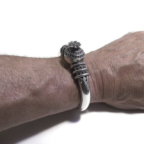 AAMANI ethnisches Armband aus starrem Silber | Ethnischer Schmuck Il mondo di Wit