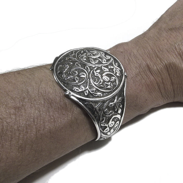 PRATUL ethnisches Armband in Silber für MÄNNER oder FRAUEN - starr | Herrenschmuck