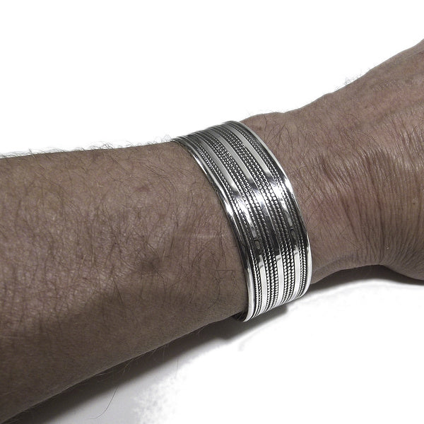 AIDA Ethno-Armband in Silber für MÄNNER oder FRAUEN - starr | Herrenschmuck