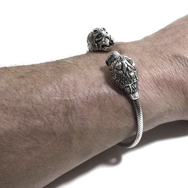 Ethnisches LEO-Armband in Silber für MÄNNER oder FRAUEN - starr | Herrenschmuck