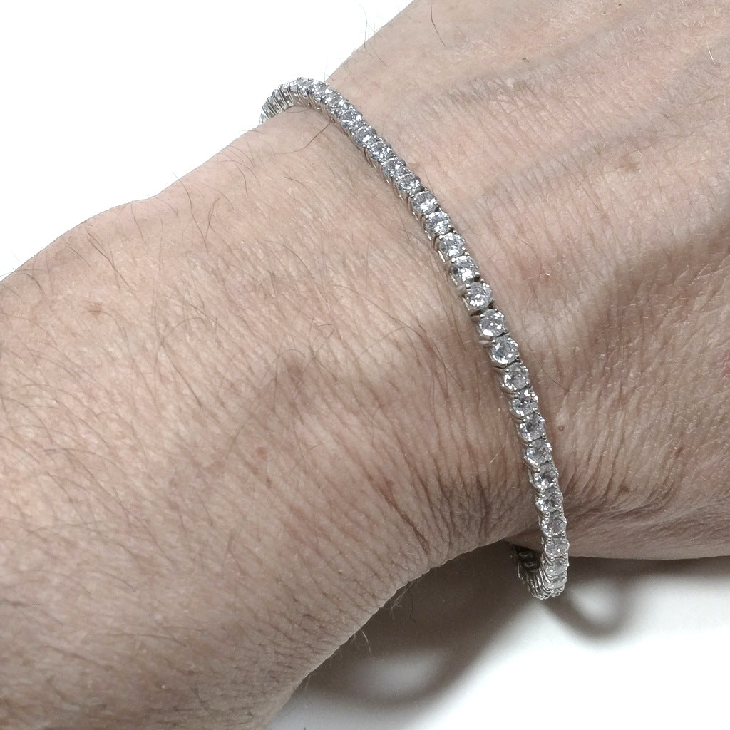 925er Silber Stein Armband Zirkon TENNIS Armband | SILBERNE ARMBÄNDER