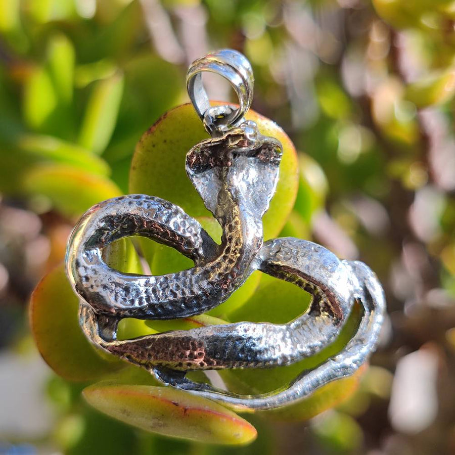 Ciondolo serpente in argento 925 - BASSI