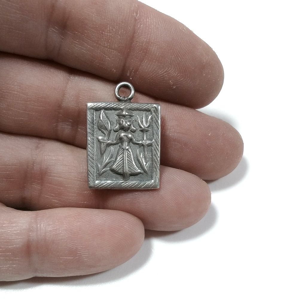 Ciondolo etnico in argento antico con SHIVA - JALAMPUR