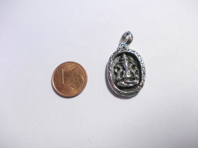 Ciondolo etnico in argento 925 con GANESH - SONKARA