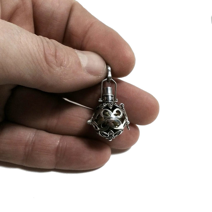 CHIAMA ANGELI | in argento 925 Ciondolo artigianale Cristallo di rocca | GIOIELLI ETNICI