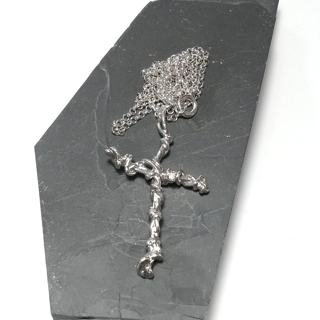 Collana in argento 925 Collana artigianale | Croce