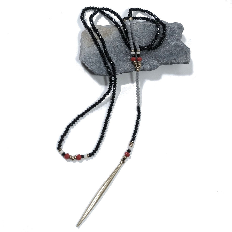 Handgefertigte lange Halskette aus Messing ETHNIC Halskette | MESSING HALSKETTEN