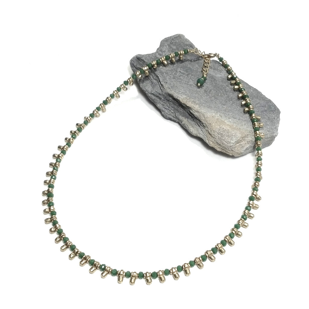 Collana Rigida - Choker In Ottone - Chiusura Regolabile