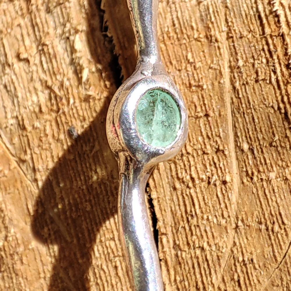 Mono-Ohrring in 925er Silber mit Bergkristall - Einzelstück