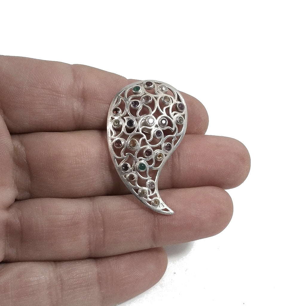 Orecchini a lobo Anagram Pebble in argento sterling Argento