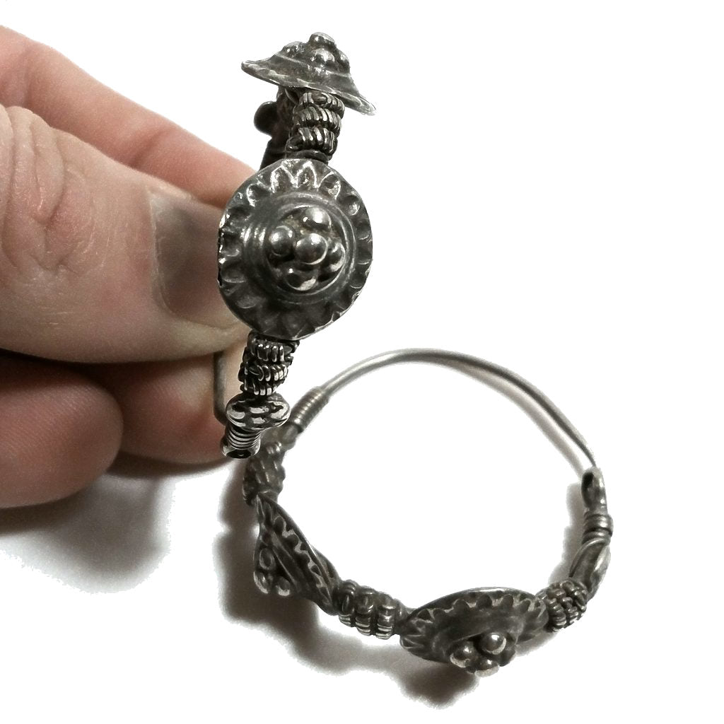 ORECCHINI etnici in argento 925 | Felce | Gioielli in argento