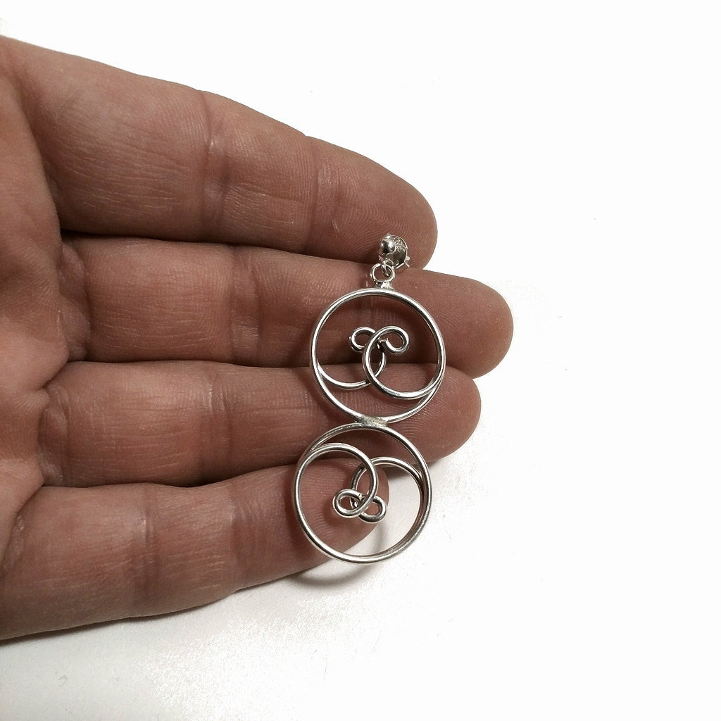 ORECCHINI spirale e cerchio in argento 925 - l'incontro | Gioielli in argento