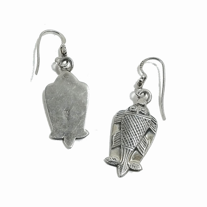 ORECCHINI con Pesce in argento 925 pendente | Orecchini buon auspicio