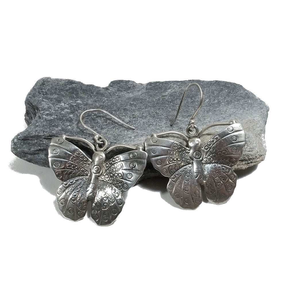 Kopie der OHRRINGE Silber 925 OHRRINGE Schmetterling KAREN Tribe | handgefertigte Ohrringe