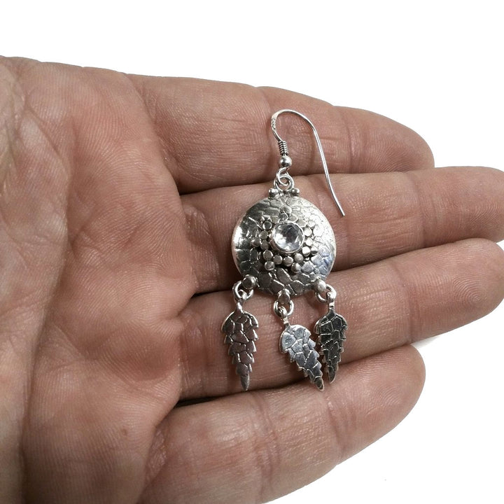 Ethnische Ohrringe aus 925er Silberfedern – HORSLEY