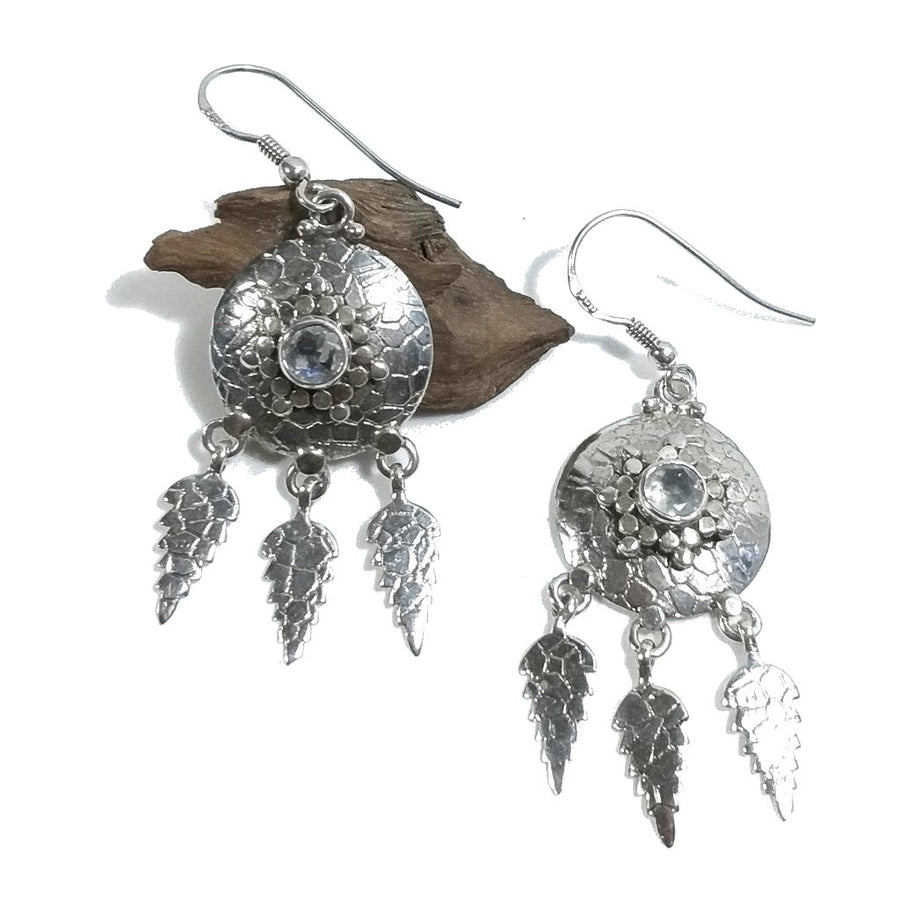 Ethnische Ohrringe aus 925er Silberfedern – HORSLEY