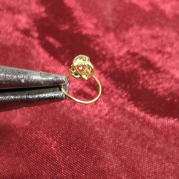 Orecchino da naso indiano oro 18 carati 4 mm - BENU