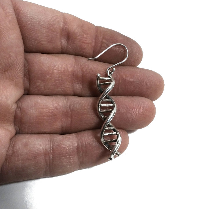 ORECCHINI argento 925 artigianali | molecola DNA | Gioielli genetica