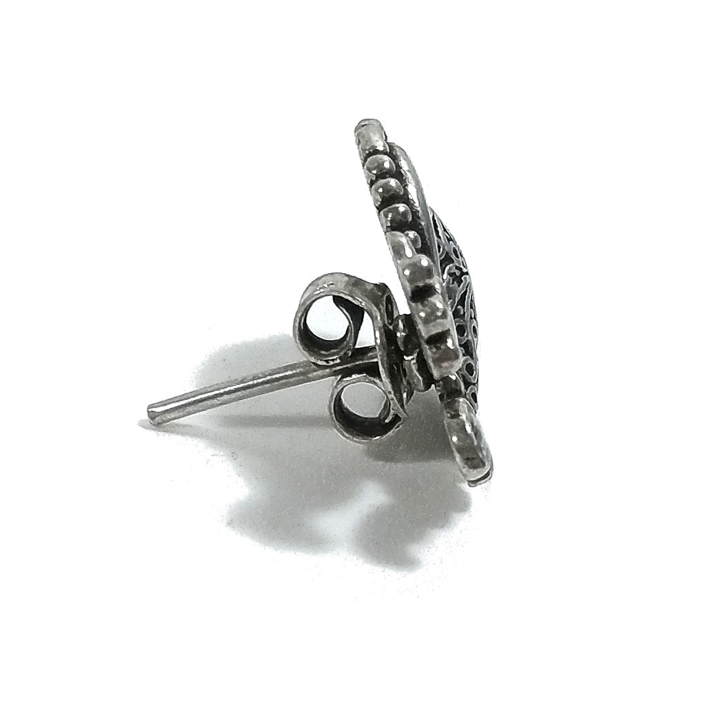 Handgemachte Ohrringe aus 925er Silber | Pfauenohrring | Viel Glück