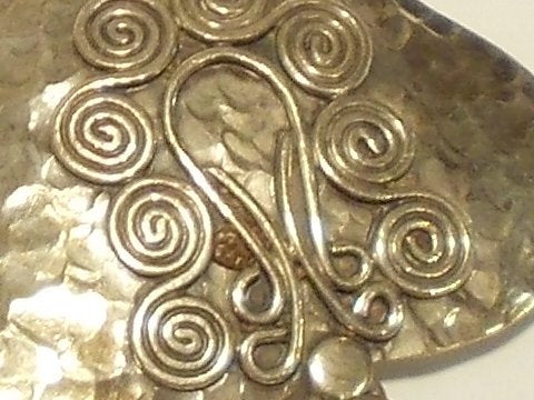 Orecchini etnico in argento antico - ROSSO